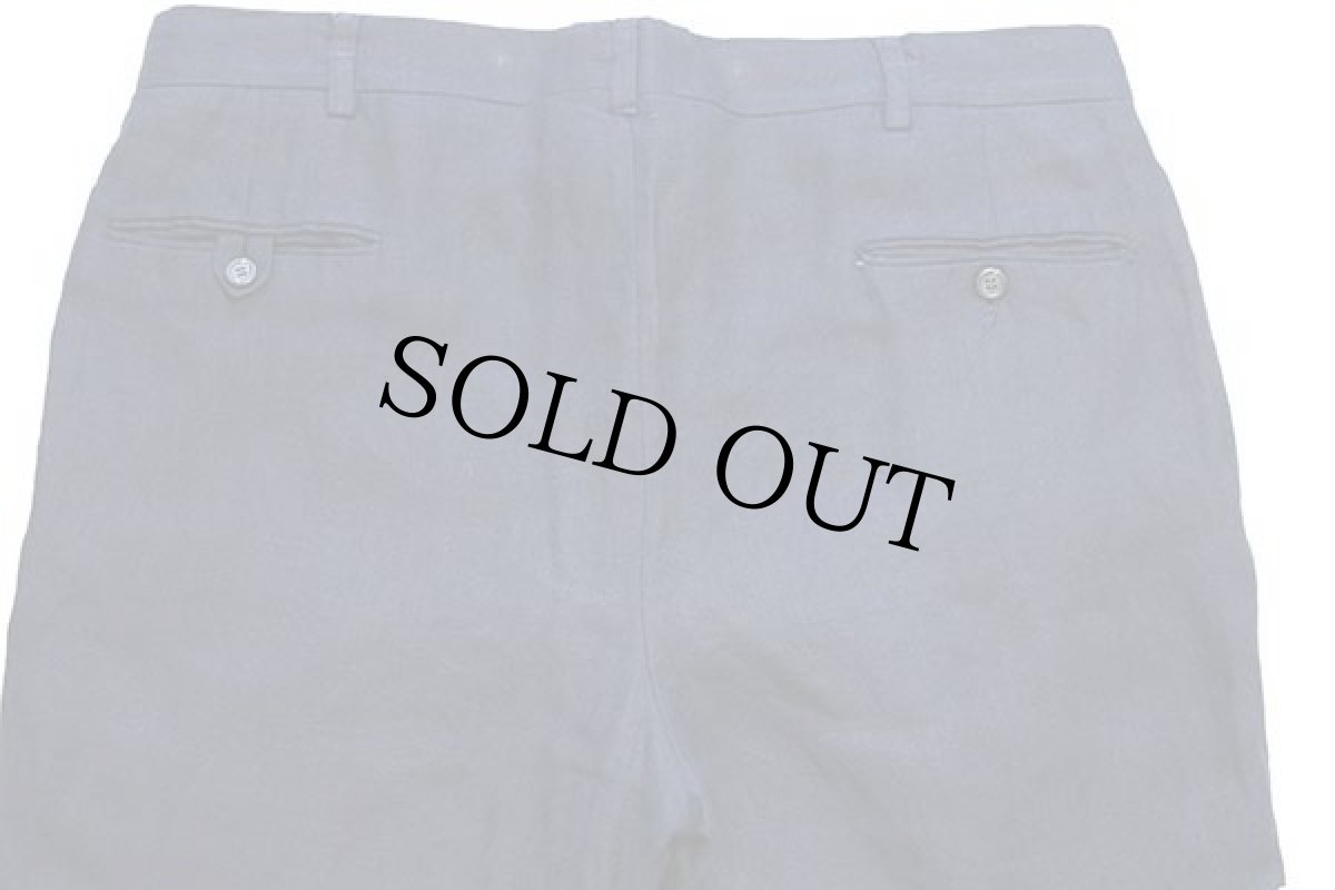 画像5: 90s スペイン製 ポロ ラルフローレン ツータック ヘリンボーン スラックス レーヨンパンツ 濃紺 44 (5)