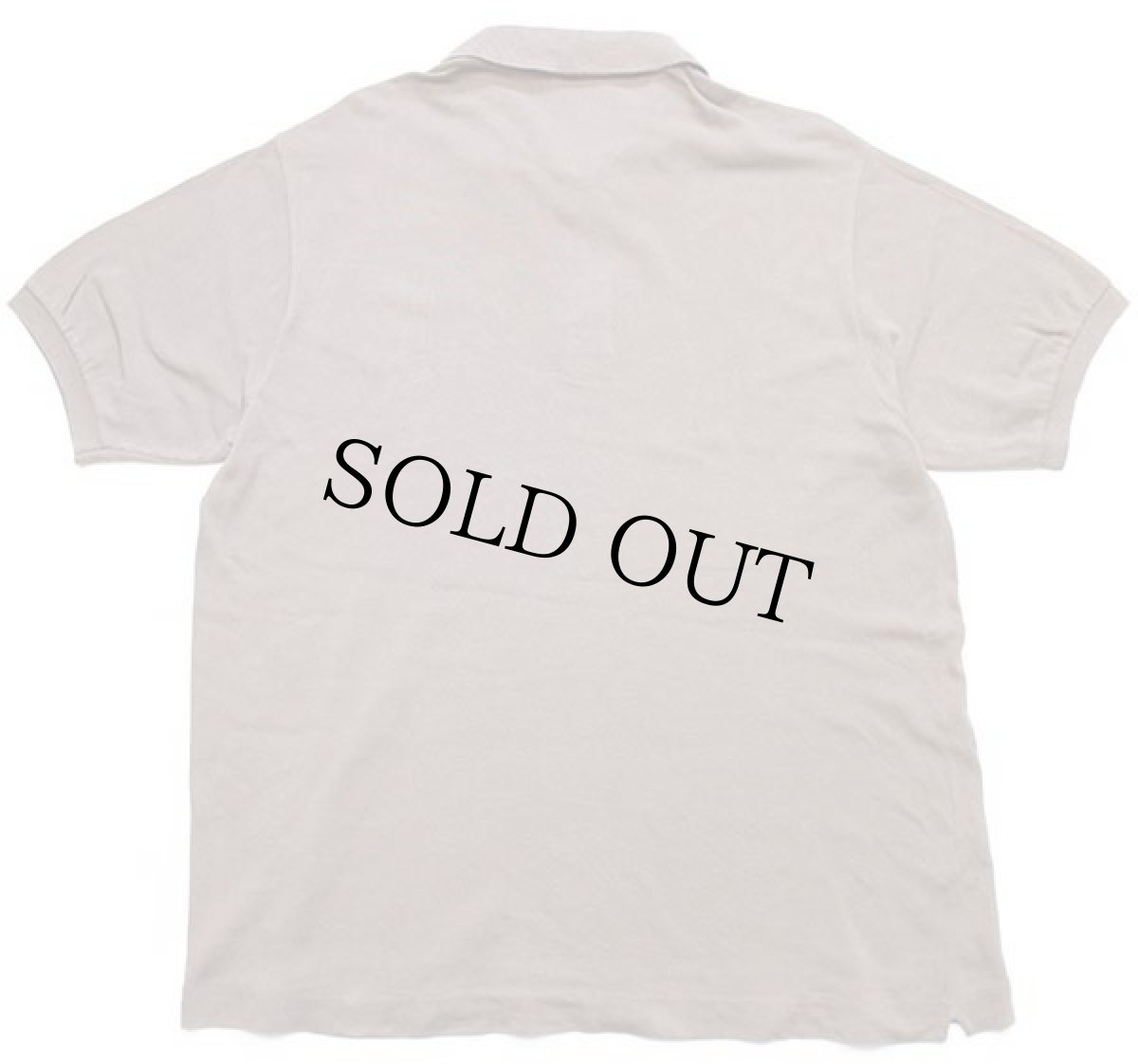 画像2: 90s LACOSTEラコステ ワンポイント コットン 鹿の子 ポロシャツ グレーブラウン 6★85 (2)