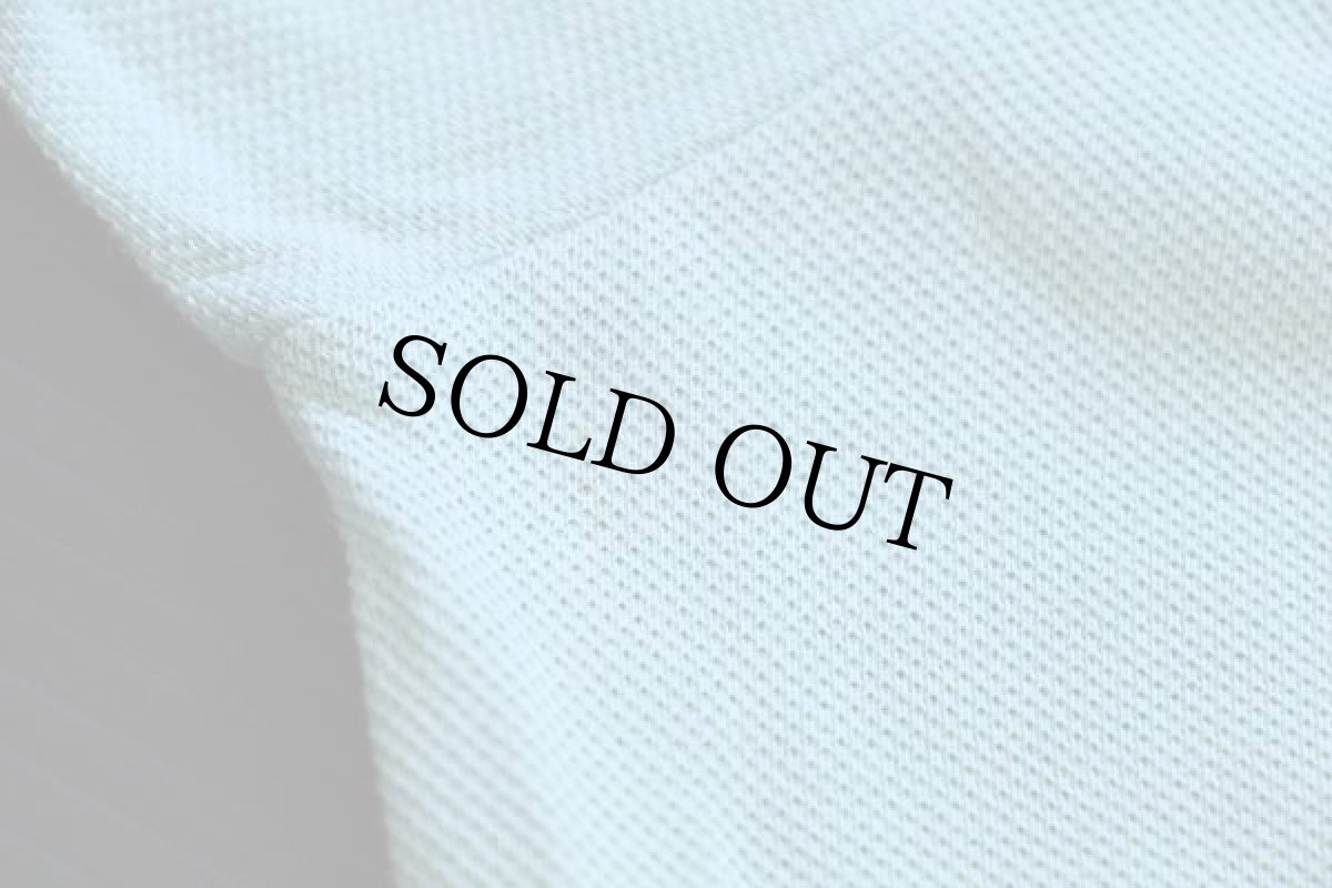 画像5: 70s フランス製 CHEMISE LACOSTE ラコステ ワンポイント コットン 鹿の子 長袖ポロシャツ ミント 4★57 (5)