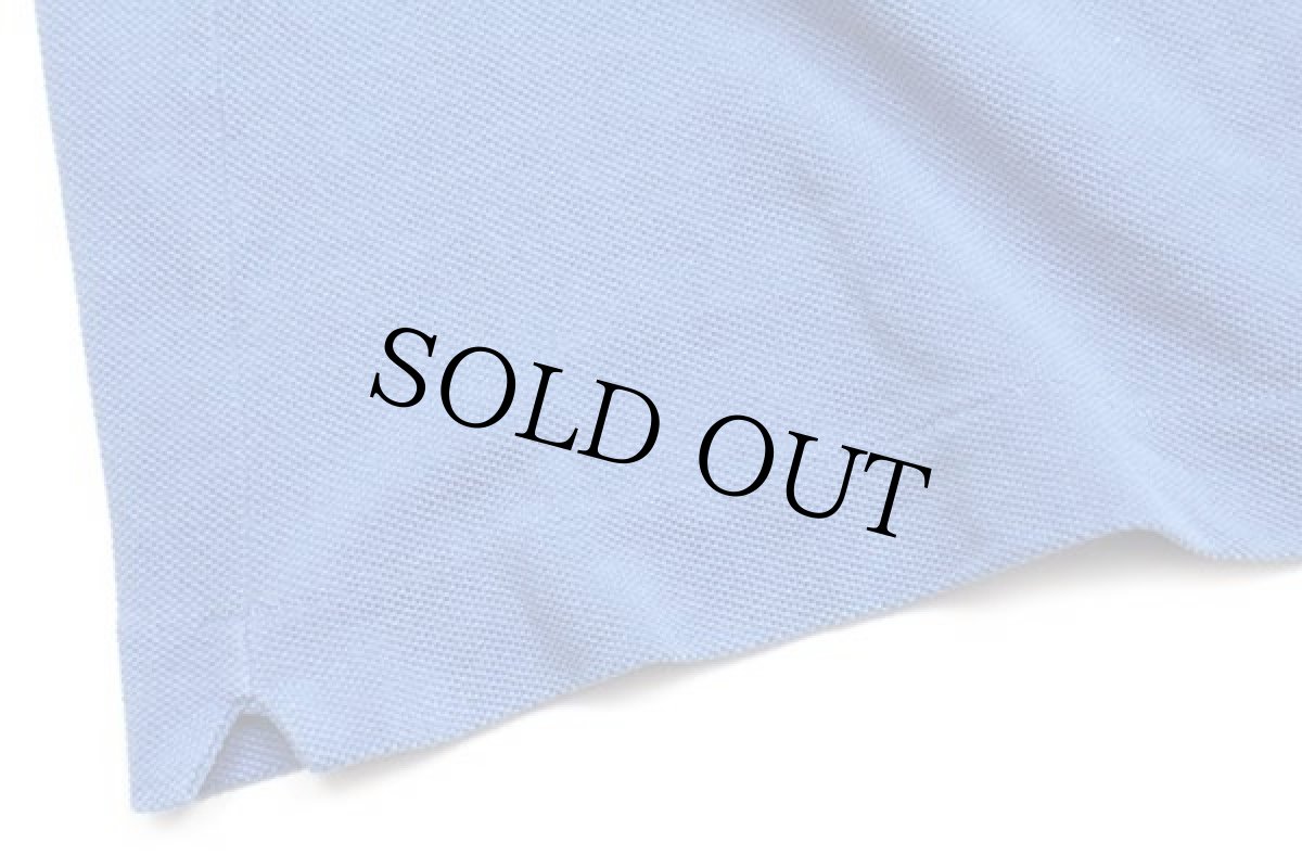 画像5: 90s LACOSTEラコステ ワンポイント コットン 鹿の子 ポロシャツ 青 4★91 (5)