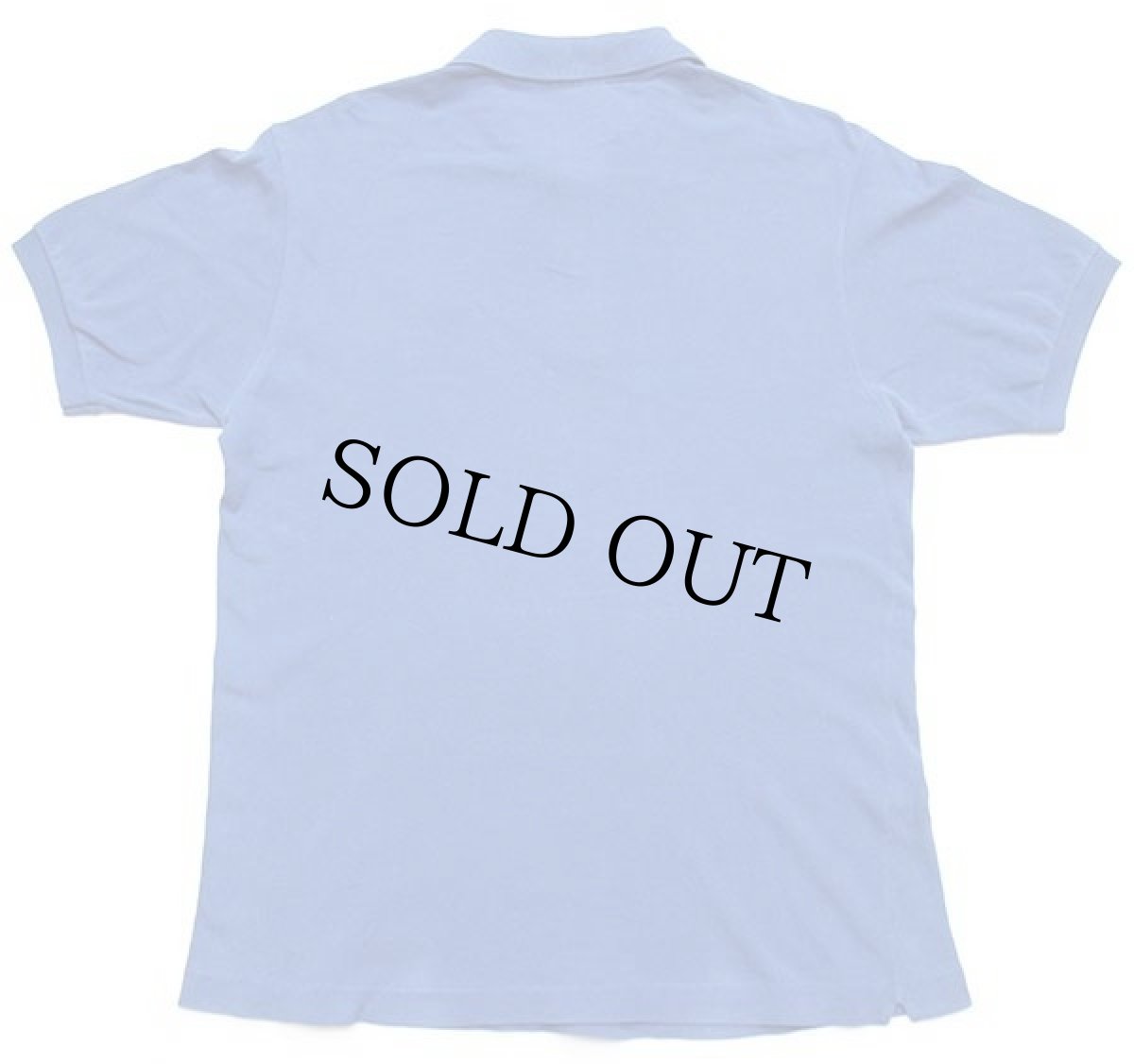 画像2: 90s LACOSTEラコステ ワンポイント コットン 鹿の子 ポロシャツ 青 4★91 (2)