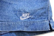 画像5: 90s イタリア製 NIKEナイキ ロゴ刺繍 デニム ショートパンツ★ショーツ (5)