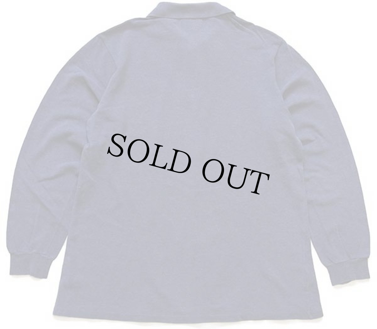 画像2: 70s フランス製 CHEMISE LACOSTE ラコステ ワンポイント コットン 鹿の子 長袖ポロシャツ ネイビーグレー 5★63 (2)