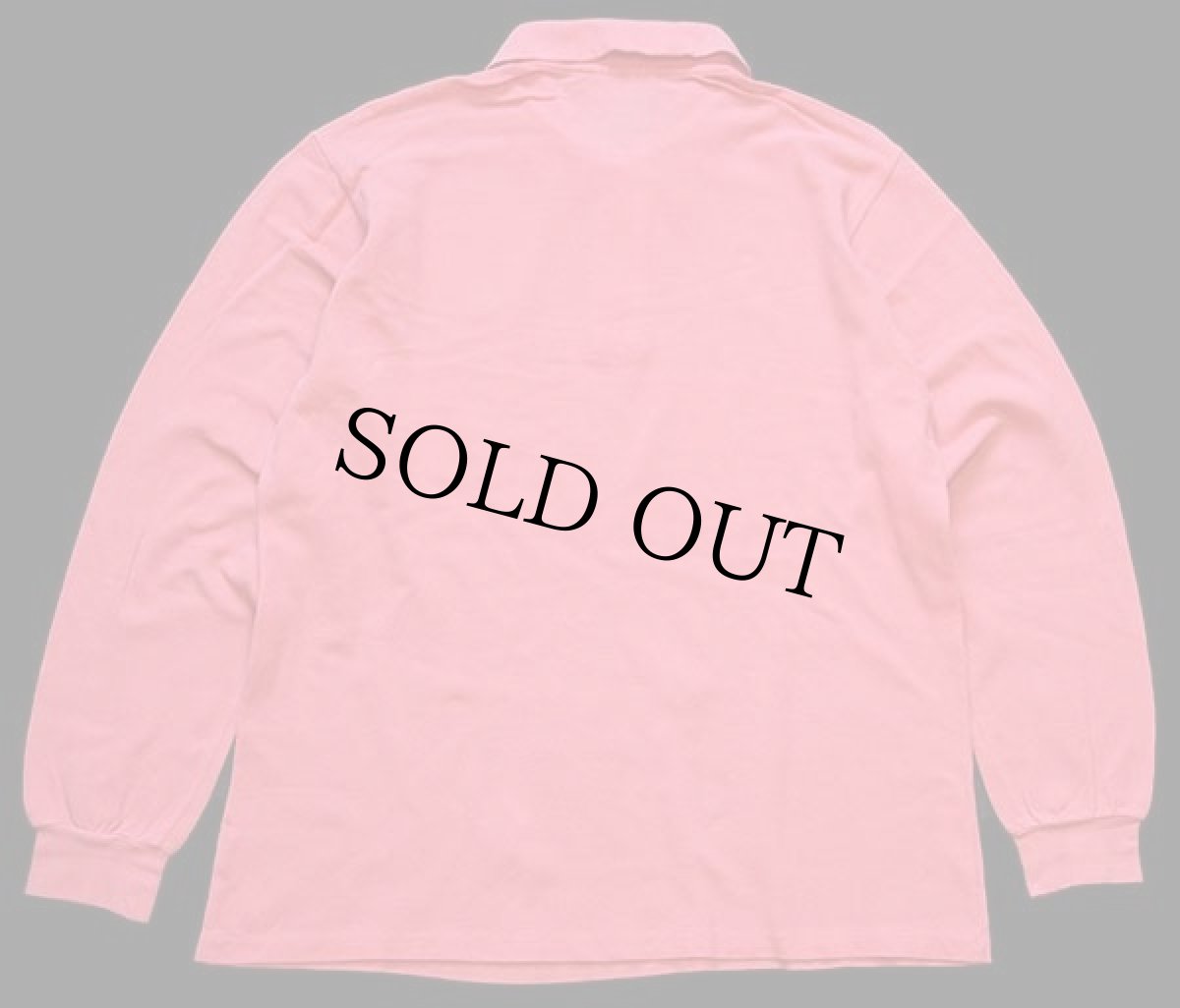 画像2: 70s フランス製 CHEMISE LACOSTE ラコステ ワンポイント コットン 鹿の子 長袖ポロシャツ ピンク 4★55 (2)