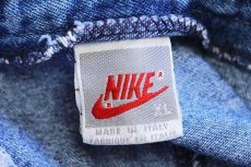 画像4: 90s イタリア製 NIKEナイキ ロゴ刺繍 デニム ショートパンツ★ショーツ (4)