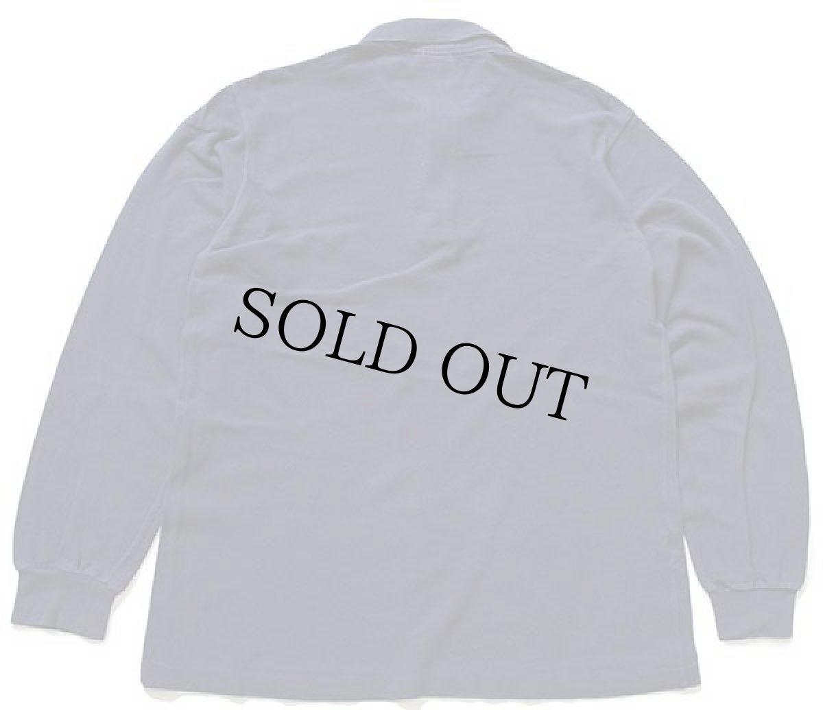 画像2: 80s LACOSTEラコステ ワンポイント コットン 鹿の子 長袖ポロシャツ 紺 3★65 (2)