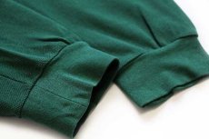 画像5: 70s フランス製 CHEMISE LACOSTE ラコステ LOISIRS ワンポイント ポケット付き コットン 鹿の子 長袖ポロシャツ 緑 4★53 (5)