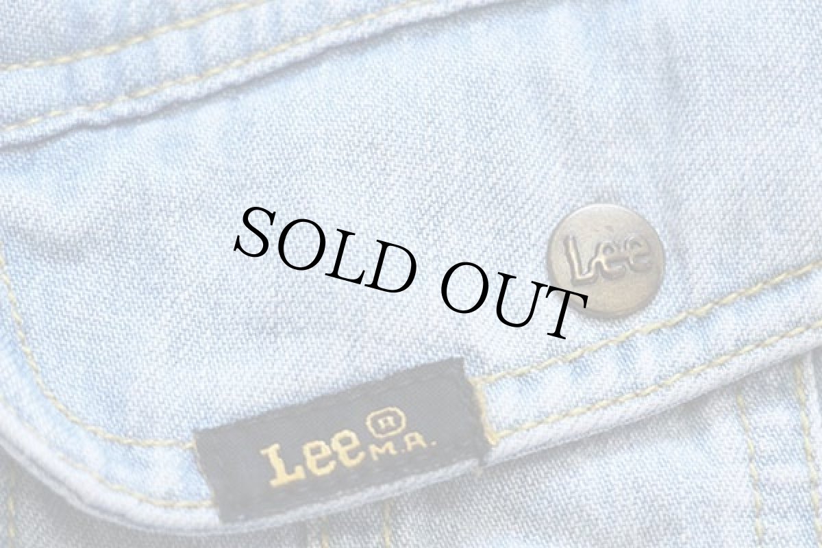画像5: Leeリー ノースリーブ デニムシャツ アイスブルー M★ユーロ (5)