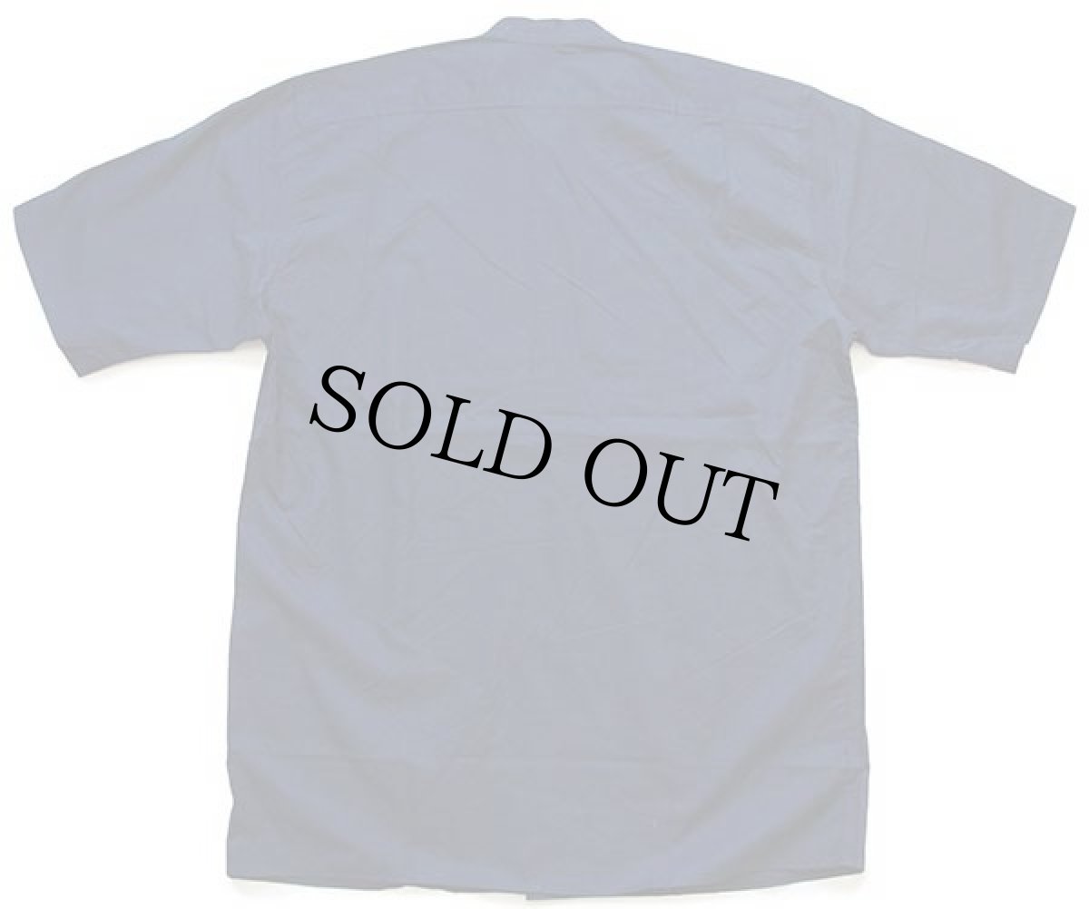 画像2: デッドストック★90s イタリア製 SISLEY 無地 バンドカラー プルオーバー 半袖 コットンシャツ 紺 M (2)