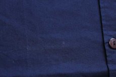 画像6: デッドストック★90s イタリア製 SISLEY 無地 バンドカラー プルオーバー 半袖 コットンシャツ 紺 M (6)