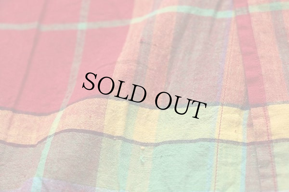 画像6: 90s ラルフローレン マドラスチェック ボタンダウン 半袖 コットンシャツ L (6)