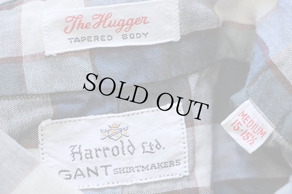 画像4: 60s USA製 GANT チェック 三点留め ボタンダウン 半袖 コットンシャツ M (4)