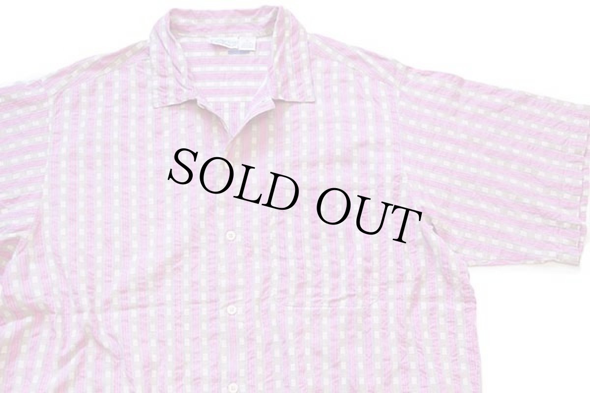 画像3: 90s patagoniaパタゴニア 織り柄 ストライプ 半袖 コットンシャツ (3)