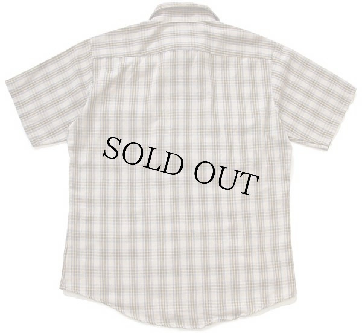 画像2: 70s USA製 SEARS チェック 半袖 ワークシャツ L (2)