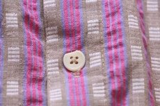 画像7: 90s patagoniaパタゴニア 織り柄 ストライプ 半袖 コットンシャツ (7)