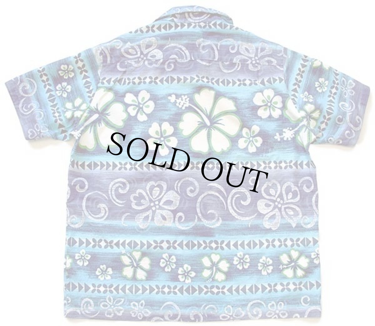 画像2: 70s ハワイ製 Waltah Clarke's ハイビスカス柄 コットン アロハシャツ XL (2)