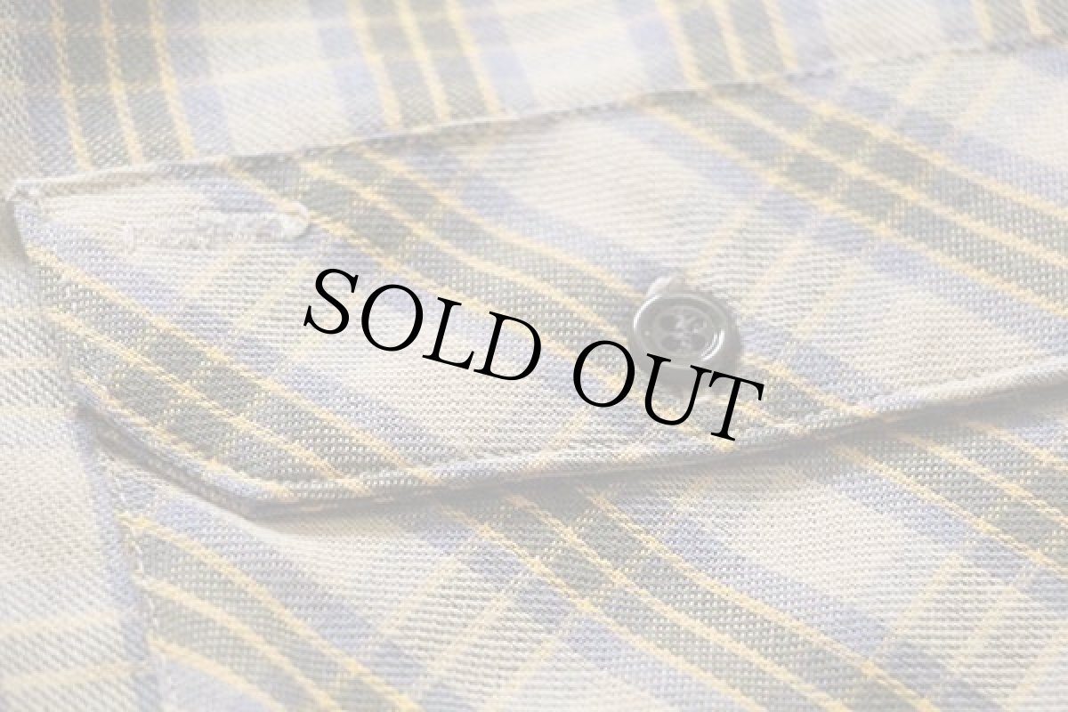 画像5: 70s USA製 SEARS チェック 半袖 ワークシャツ L (5)