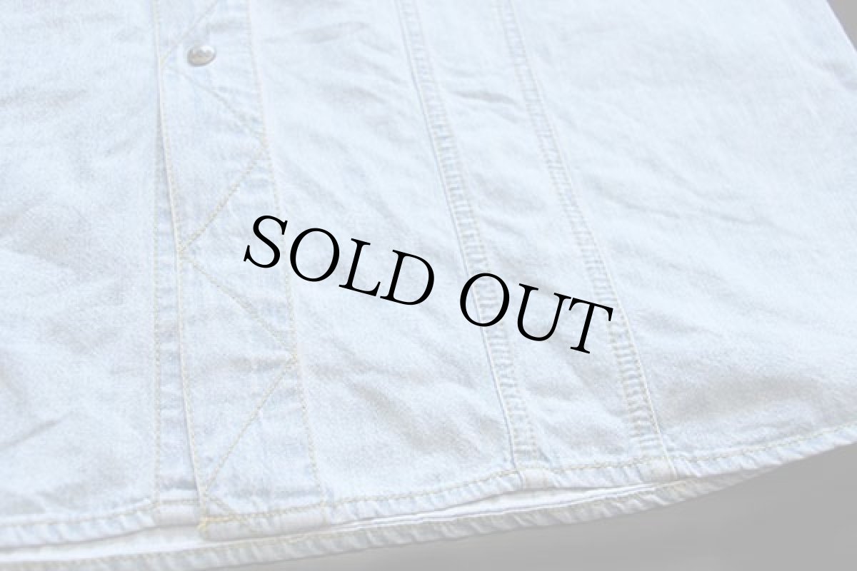 画像6: Leeリー ノースリーブ デニムシャツ アイスブルー M★ユーロ (6)