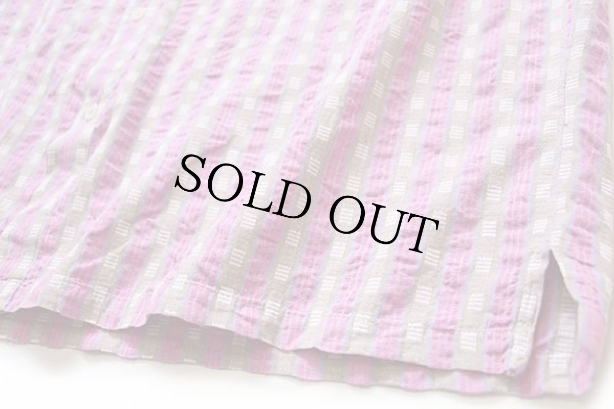 画像5: 90s patagoniaパタゴニア 織り柄 ストライプ 半袖 コットンシャツ (5)