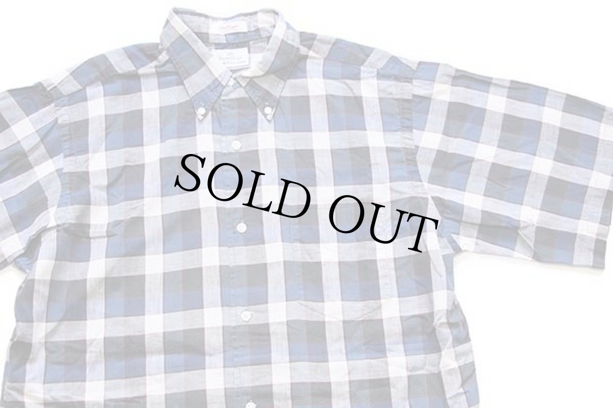 画像3: 60s USA製 GANT チェック 三点留め ボタンダウン 半袖 コットンシャツ M (3)