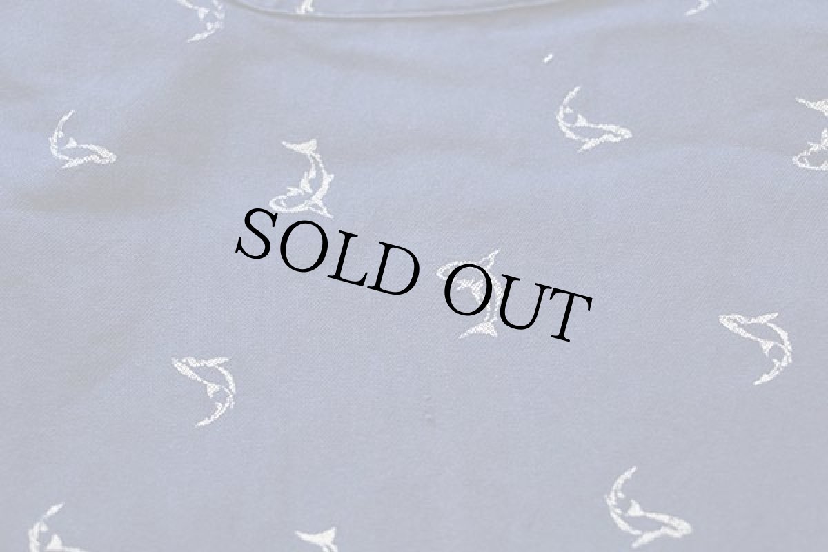 画像6: ラルフローレン 総柄 三点留め ボタンダウン プルオーバー 半袖 オックスフォード コットンシャツ 紺 XL (6)