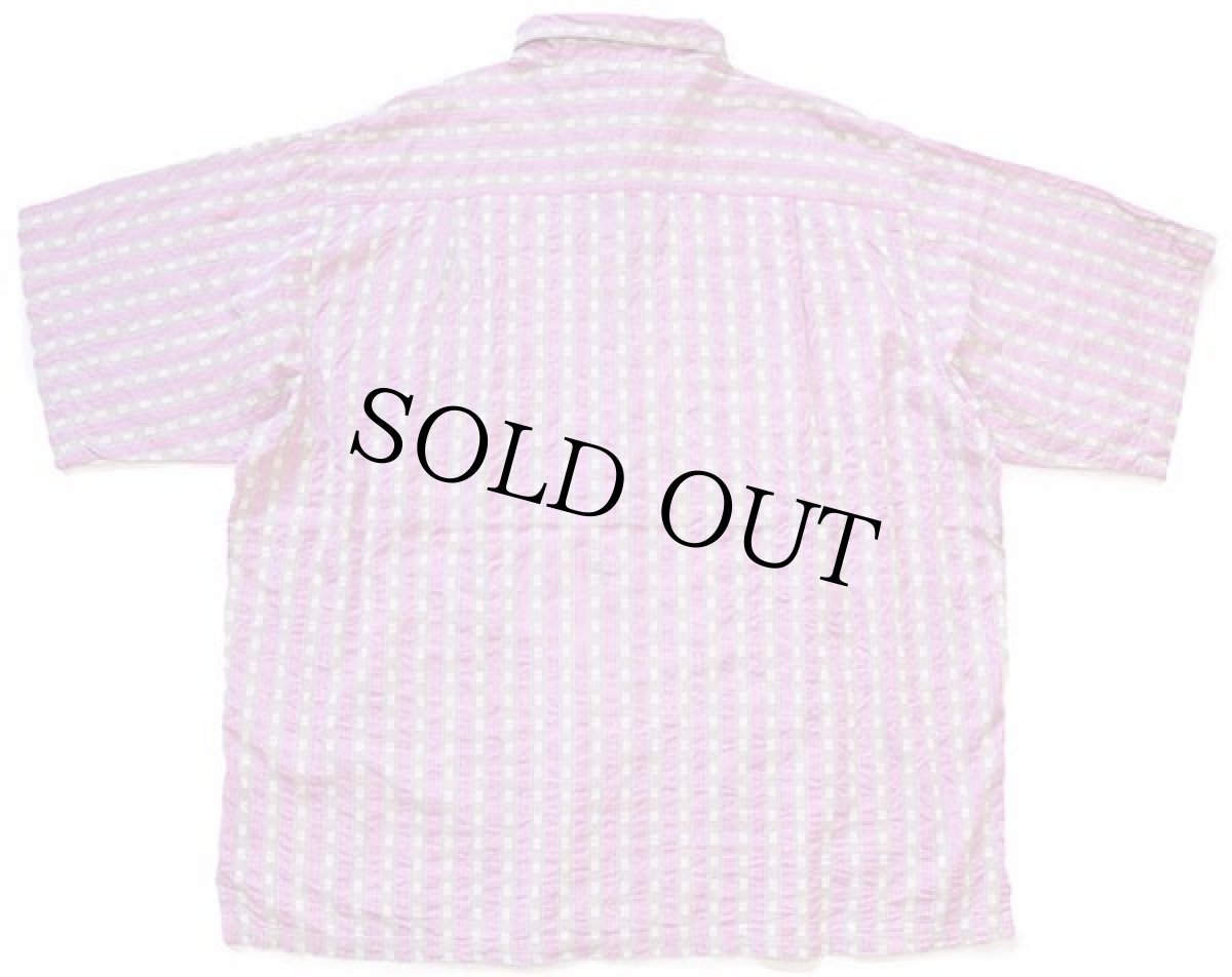 画像2: 90s patagoniaパタゴニア 織り柄 ストライプ 半袖 コットンシャツ (2)