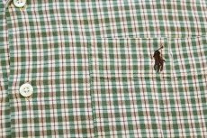 画像6: 90s ポロ ラルフローレン ADAMS チェック ポケット付き 半袖 オックスフォード コットン オープンカラーシャツ M★インド綿 (6)