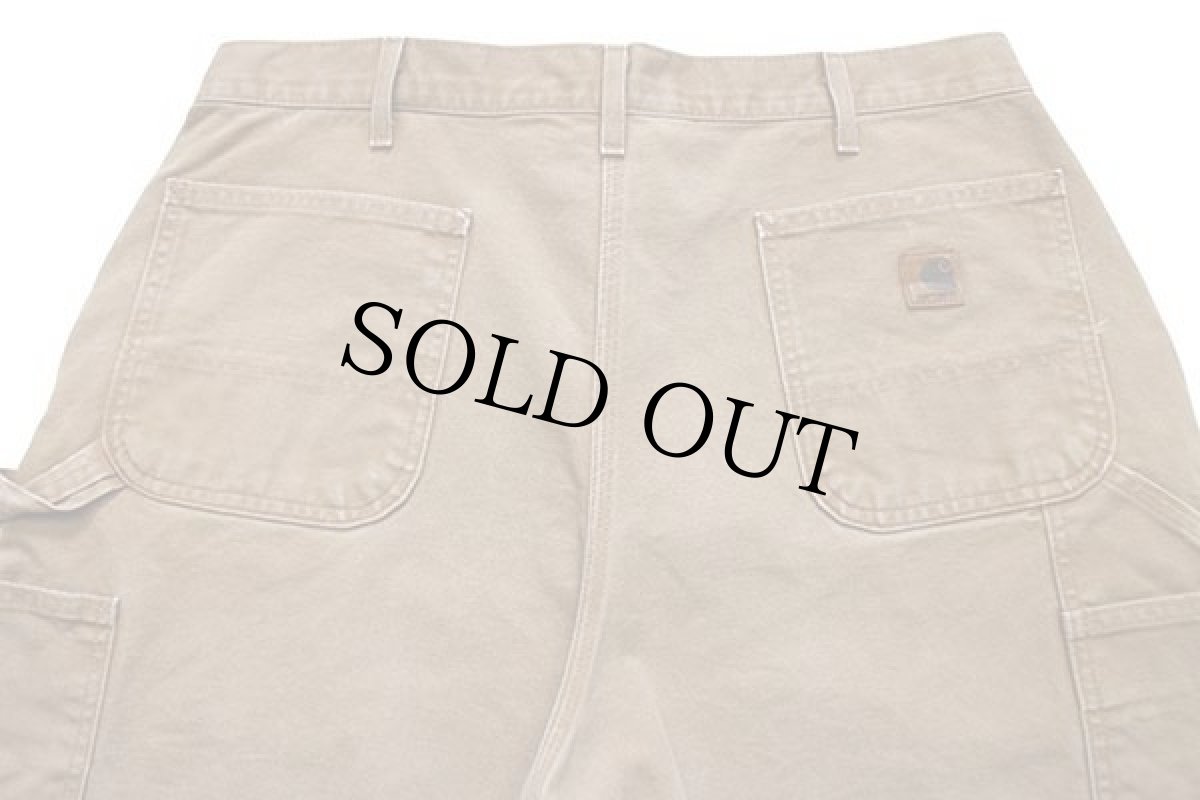 画像5: 00s USA製 carharttカーハート ダック地 ペインターパンツ 茶 w38 L30 (5)