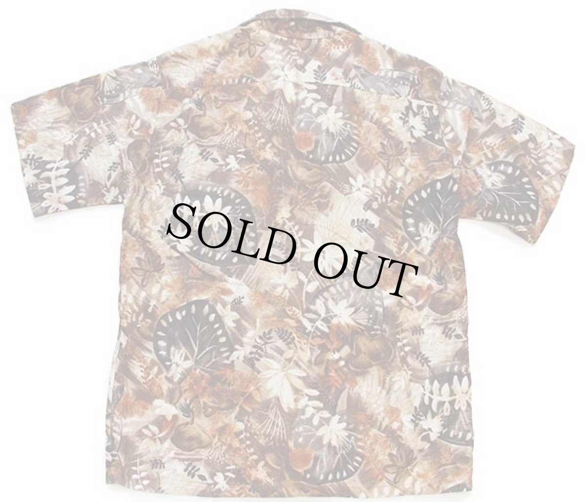 画像2: 60s ハワイ製 HOALOHA フラワー×リーフ柄 アロハシャツ (2)