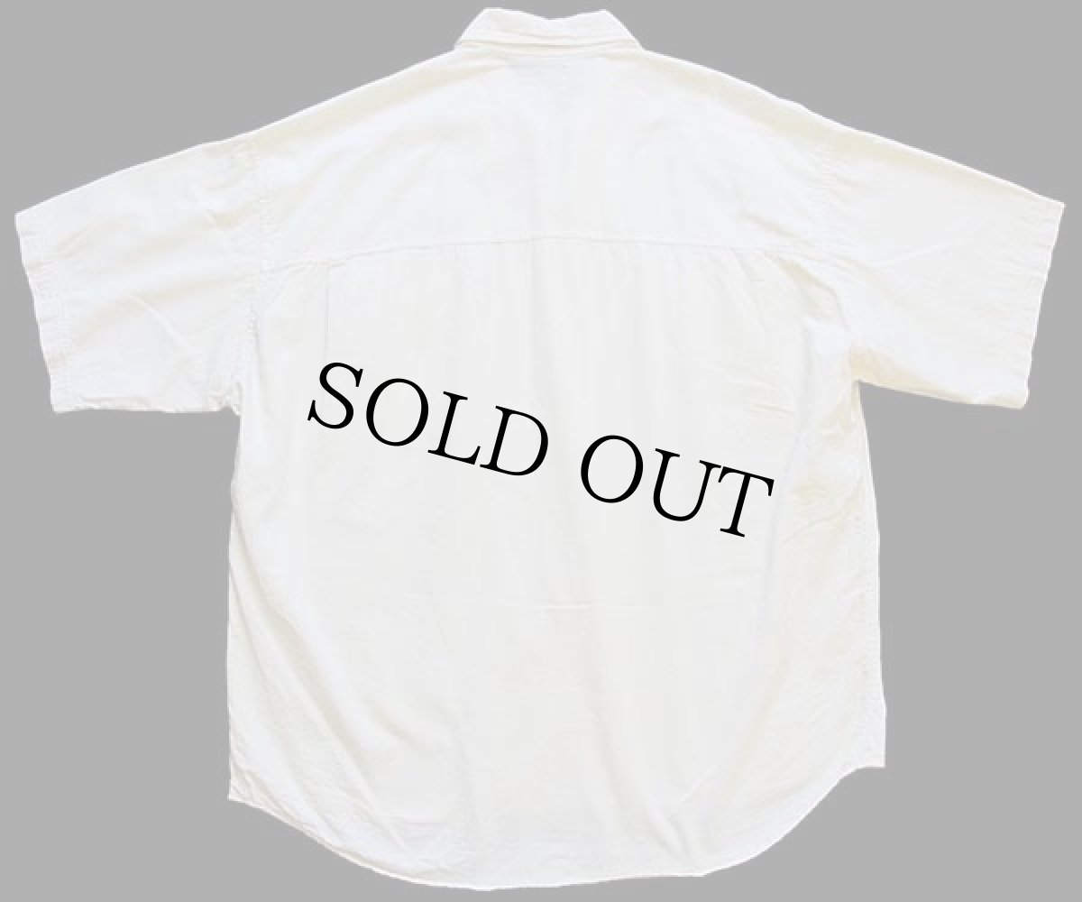 画像2: Leeリー RIDERS ステンシル ロゴ 半袖 コットン ワークシャツ クリーム L★ユーロ (2)