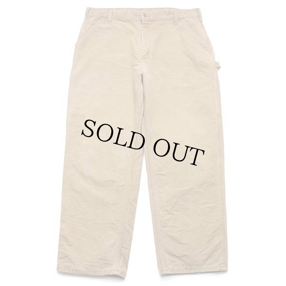 画像2: 00s USA製 carharttカーハート ダック地 ペインターパンツ 茶 w38 L30 (2)