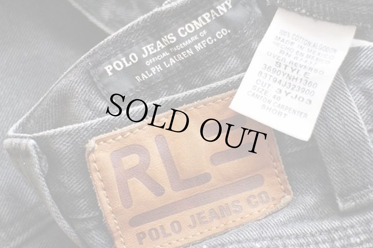 画像5: 00s POLO JEANSポロ ジーンズ ラルフローレン ブラックデニム ペインター ショートパンツ 40★ショーツ (5)