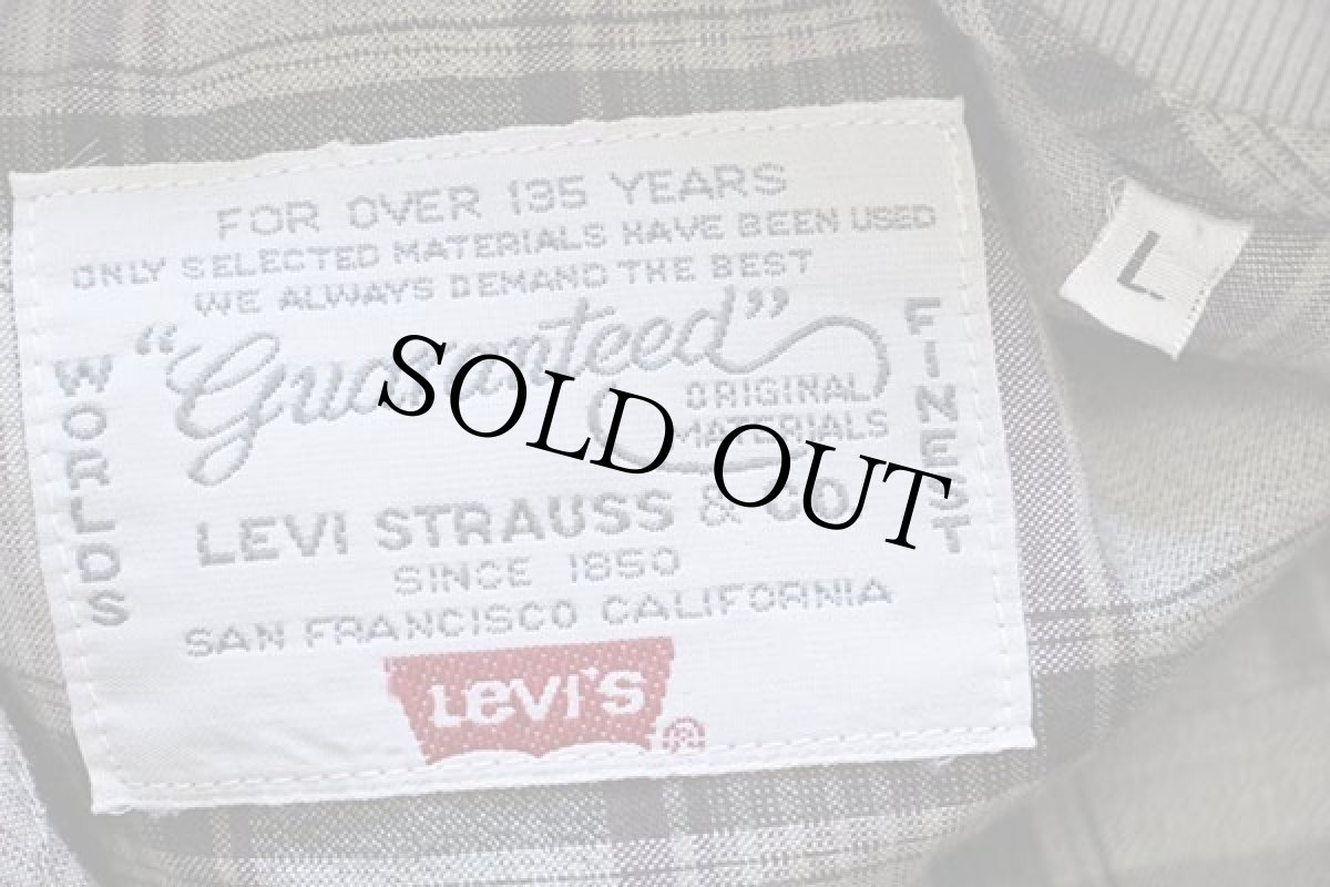 画像4: 90s Levi'sリーバイス チェック プルオーバー 半袖 コットンシャツ L★ユーロ (4)