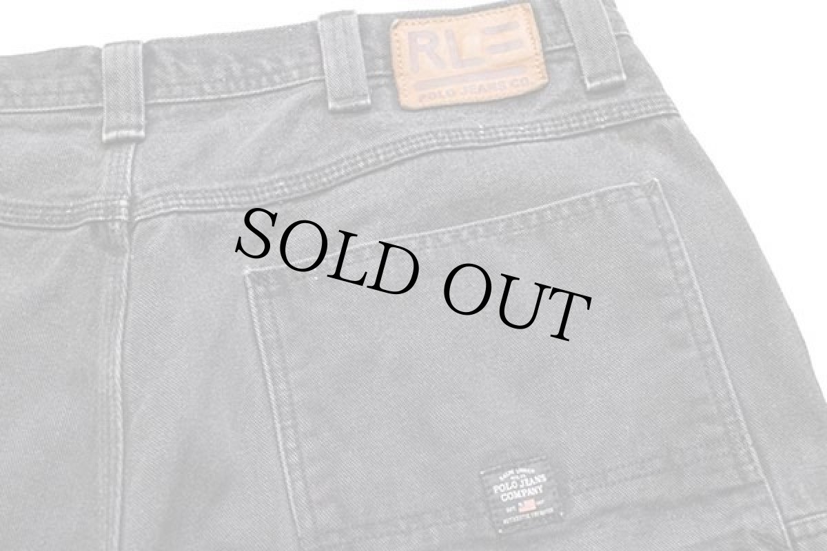 画像4: 00s POLO JEANSポロ ジーンズ ラルフローレン ブラックデニム ペインター ショートパンツ 40★ショーツ (4)