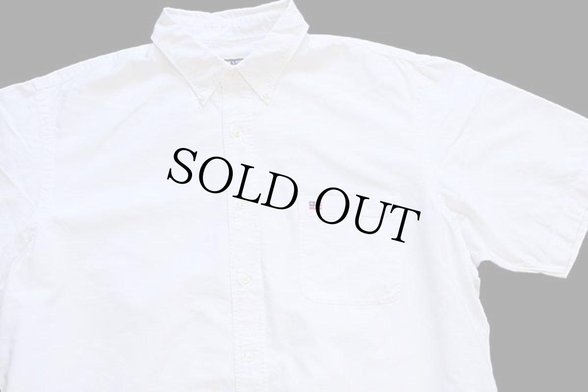 画像3: 90s ラルフローレン ジーンズ ワンポイント&ポケット付き ボタンダウン 半袖 オックスフォード コットンシャツ 白 L (3)