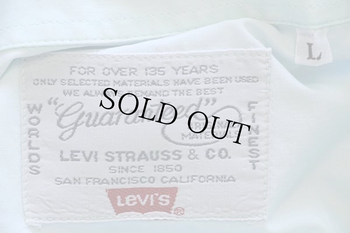 画像5: 90s イタリア製 Levi'sリーバイス 半袖 コットンシャツ ミント L★ユーロ (5)
