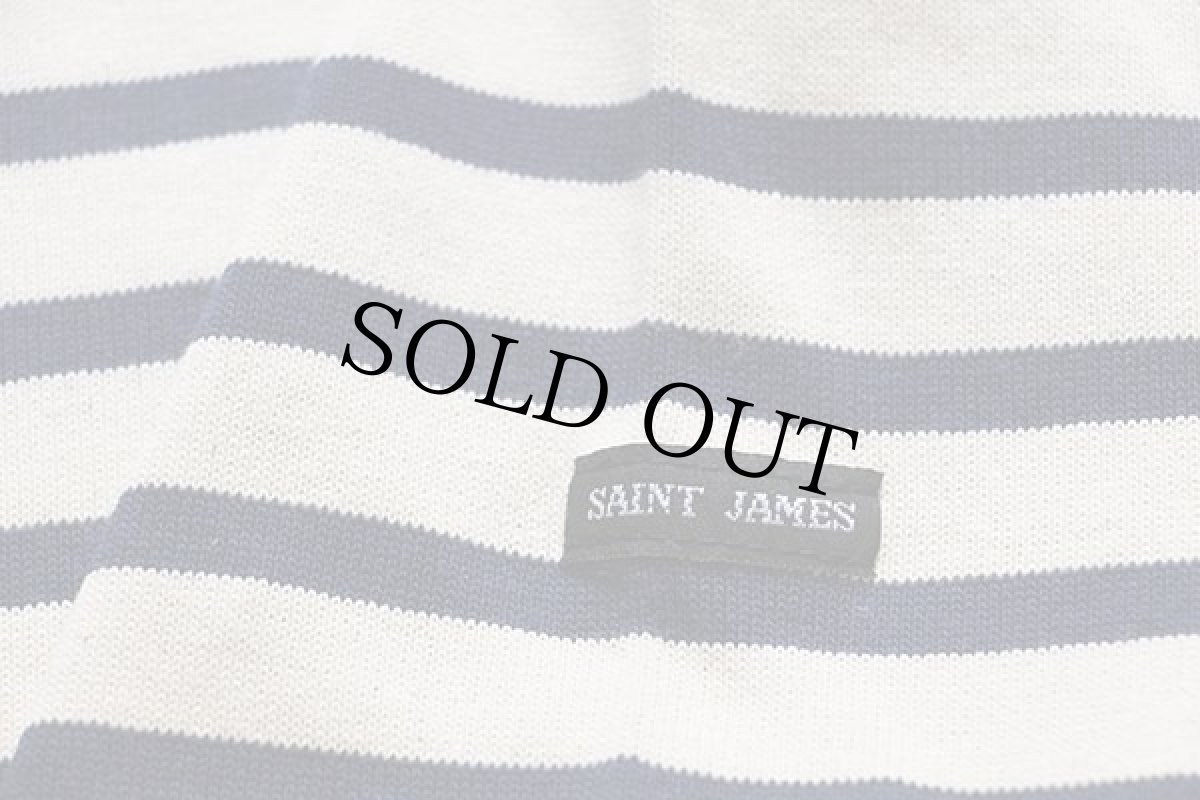画像6: デッドストック★90s フランス製 SAINT JAMESセントジェームス レースアップ ボーダー コットン バスクシャツ XL★カットソー (6)