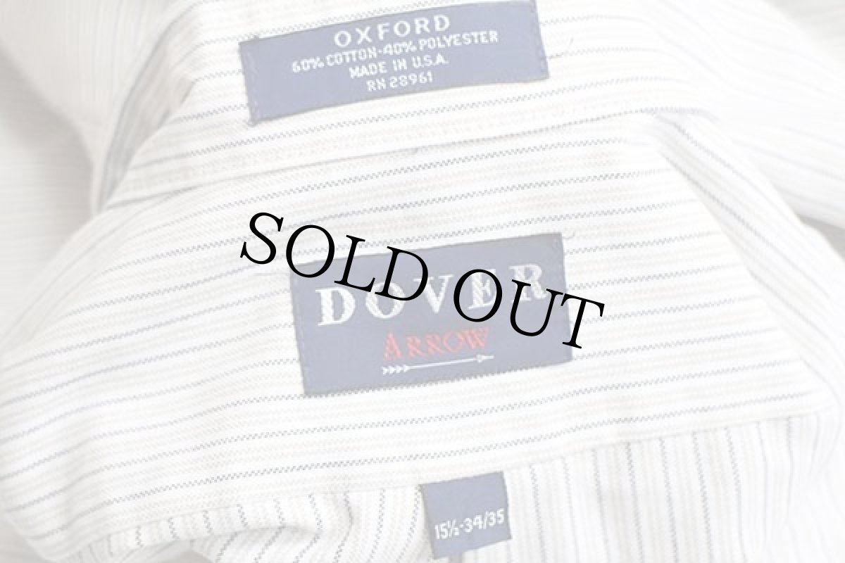 画像4: 90s USA製 DOVER ARROW マルチストライプ ボタンダウン オックスフォード シャツ 15.5 (4)