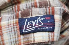 画像4: 80s Levi'sリーバイス チェック ライトネルシャツ L (4)