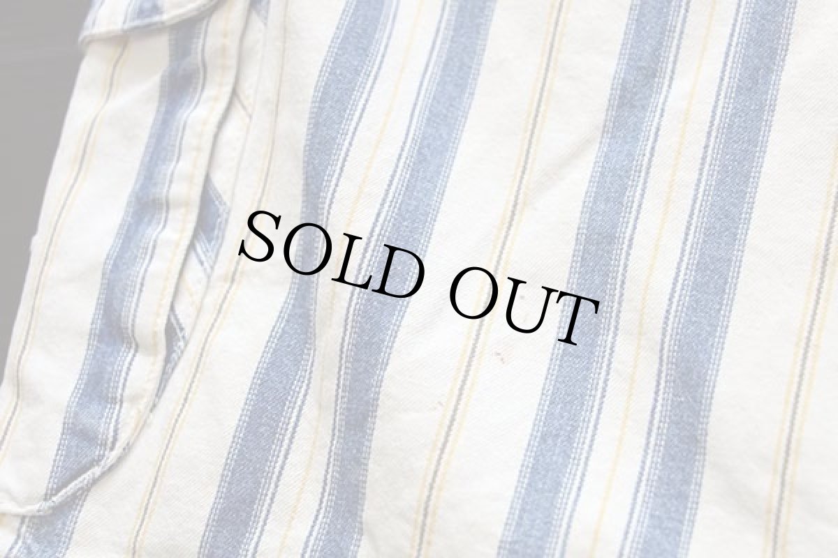 画像6: 90s イタリア製 Levi'sリーバイス ランダムストライプ コットン ダンガリー カーゴ ショートパンツ 34★ショーツ ユーロ (6)