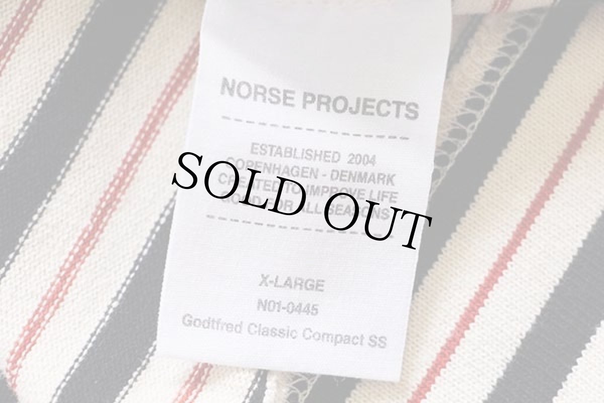 画像5: 未使用★ポルトガル製 NORSE PROJECTS マルチボーダー 半袖 コットン カットソー XL★ユーロ (5)