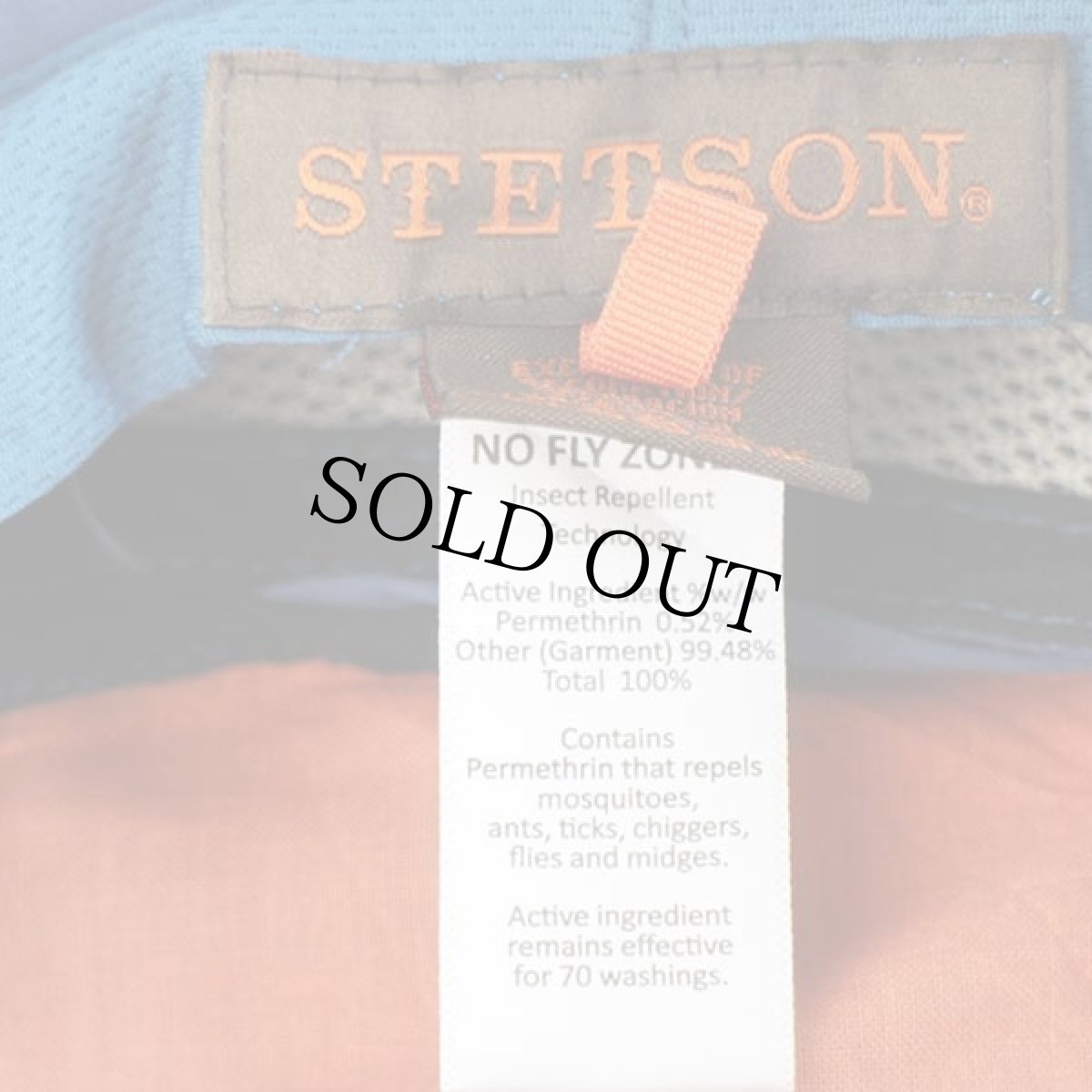 画像8: STETSONステットソン NO FLY ZONE ネックガード付き ナイロン メッシュ フィッシングハット コバルトブルー XL (8)