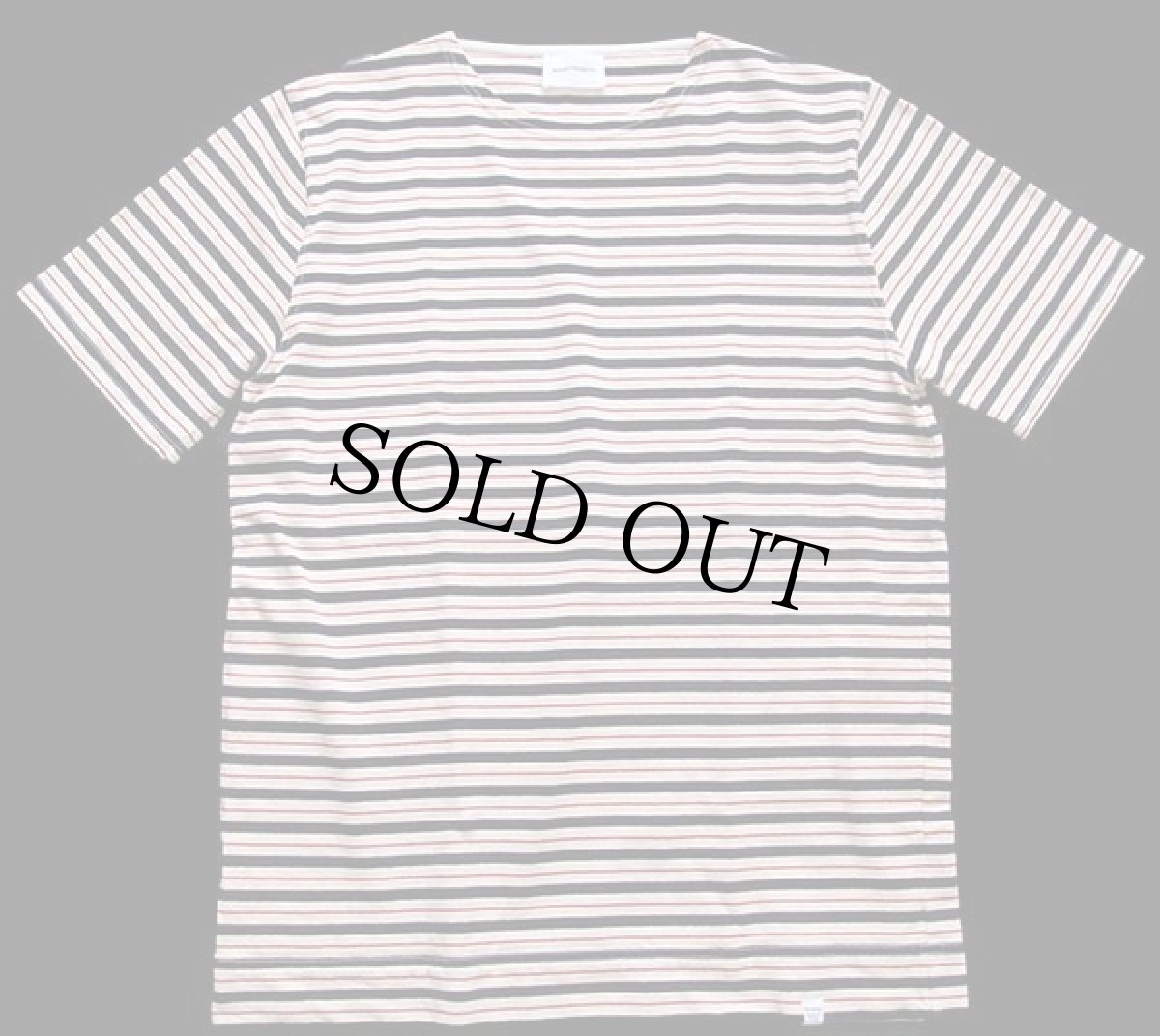 画像2: 未使用★ポルトガル製 NORSE PROJECTS マルチボーダー 半袖 コットン カットソー XL★ユーロ (2)