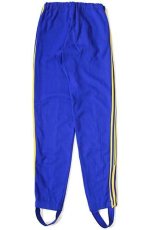 画像8: 70s Helanca ツートン 切り替え ハイネック トラックジャケット&パンツ セットアップ 黄×青 5★ジャージ (8)