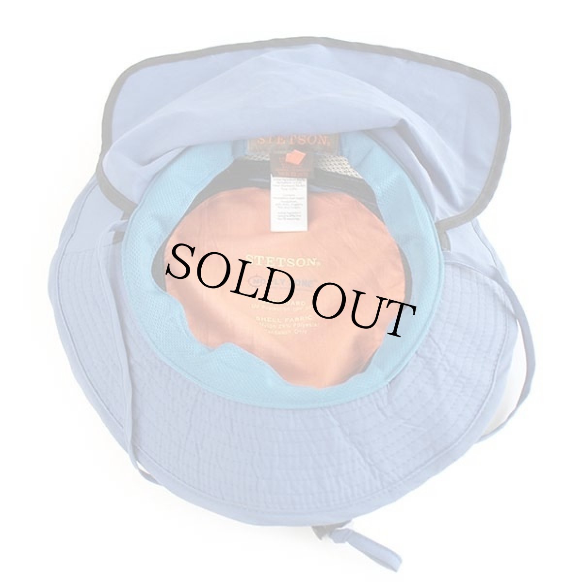 画像7: STETSONステットソン NO FLY ZONE ネックガード付き ナイロン メッシュ フィッシングハット コバルトブルー XL (7)