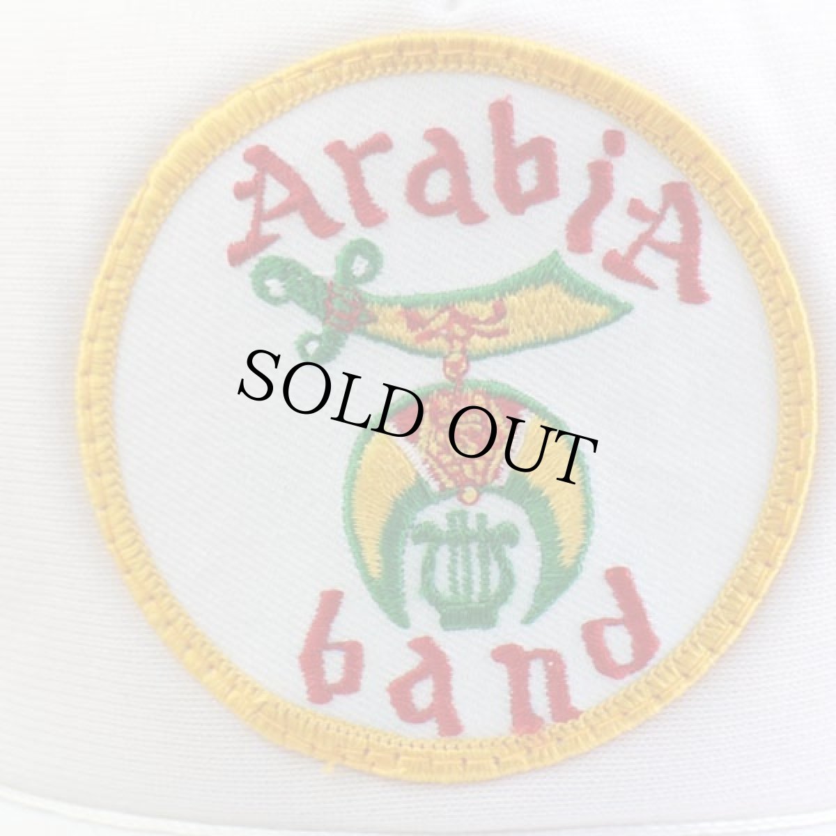 画像4: 80s ArabiA band フリーメイソン シュライナー ロゴ パッチ付き メッシュキャップ 白 (4)