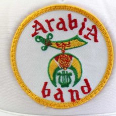 画像4: 80s ArabiA band フリーメイソン シュライナー ロゴ パッチ付き メッシュキャップ 白 (4)