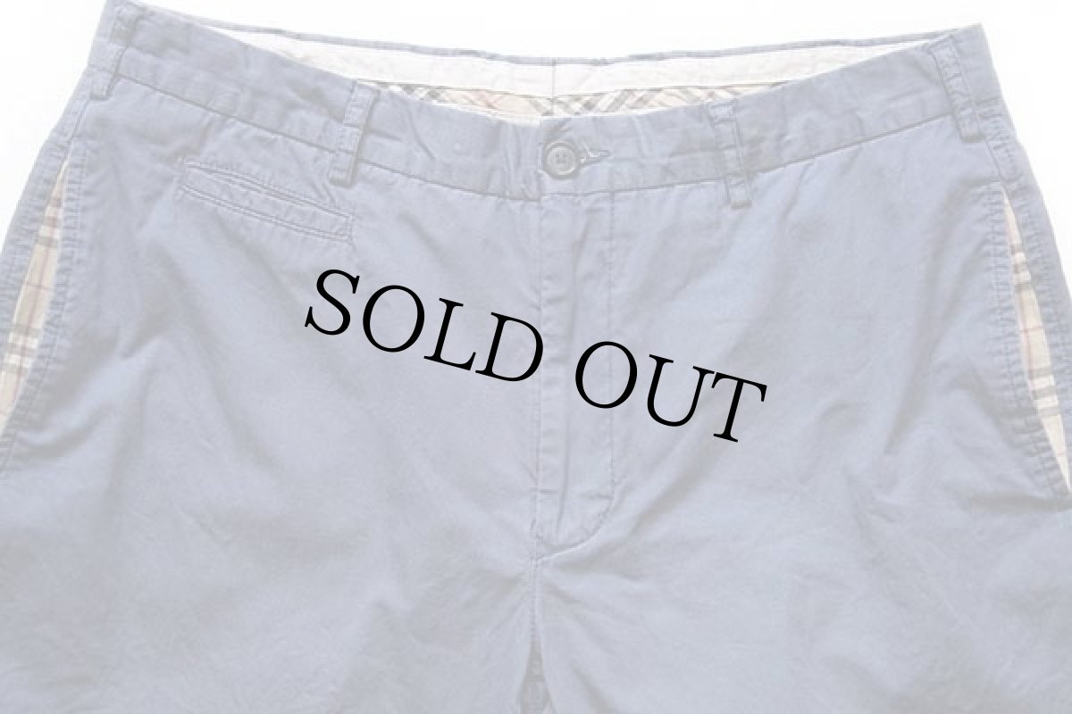 画像3: BURBERRYバーバリー コットン チノ ショートパンツ 紺 50★ショーツ ユーロ (3)