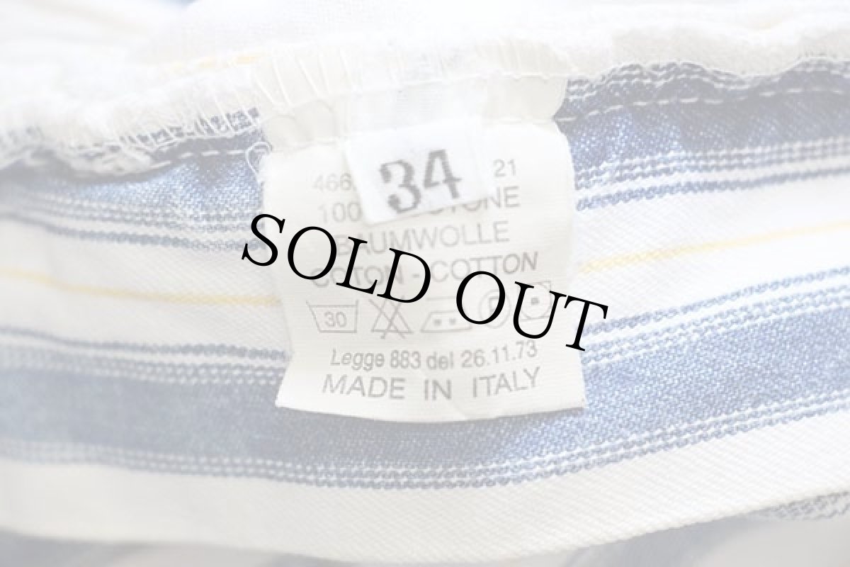 画像5: 90s イタリア製 Levi'sリーバイス ランダムストライプ コットン ダンガリー カーゴ ショートパンツ 34★ショーツ ユーロ (5)