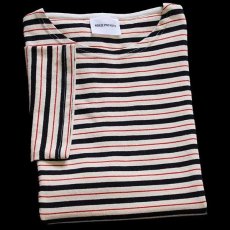 画像1: 未使用★ポルトガル製 NORSE PROJECTS マルチボーダー 半袖 コットン カットソー XL★ユーロ (1)